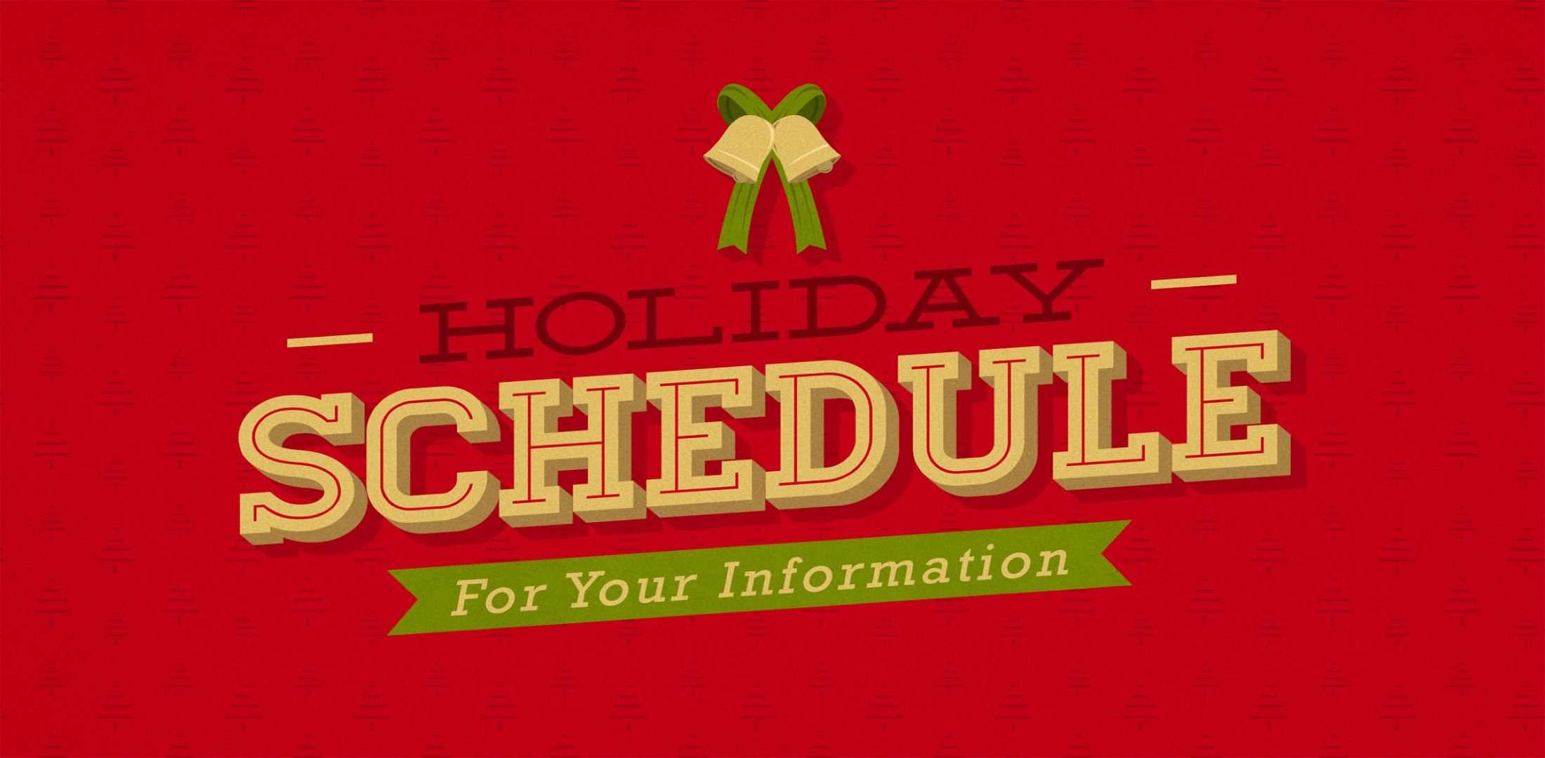 Christmas Holiday Closures