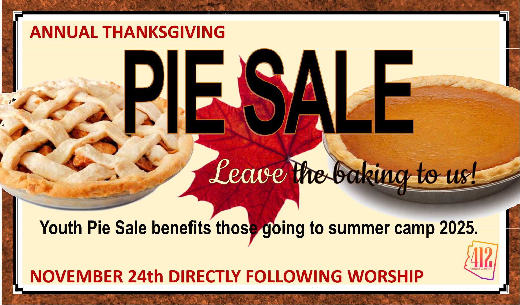 Youth Pie Sale