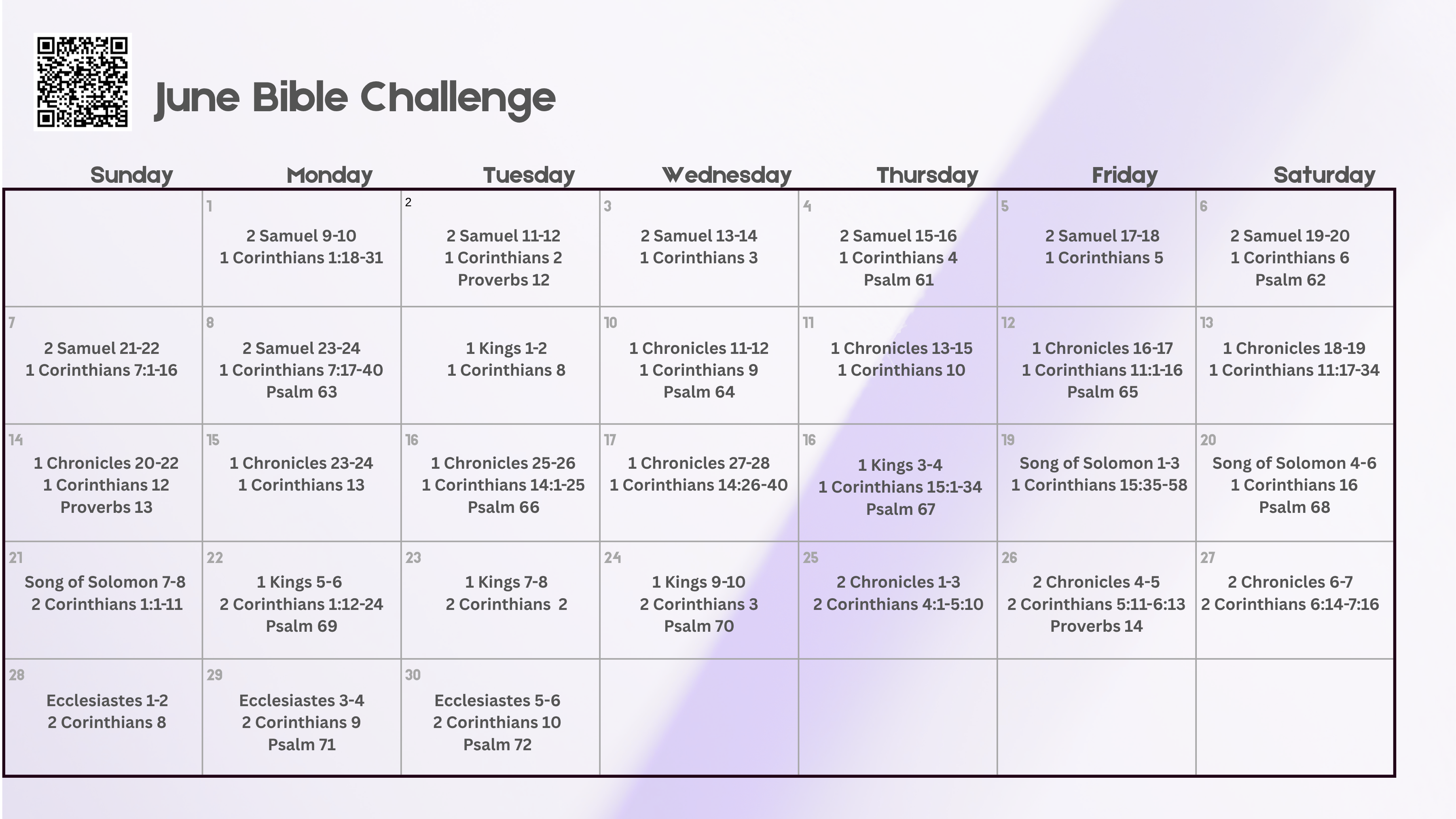 30 Day Bible Challenge